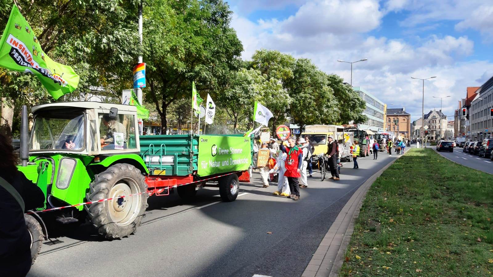 Bilderstrecke: So demonstrierten Spediteure und Bauern in Thüringen